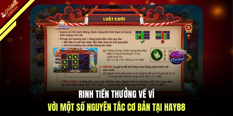 Rinh tiền thưởng về ví với một số nguyên tắc cơ bản tại HAY88